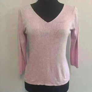 Eileen Fisher Italian Yarn Viscose Cotton
Elbow Length Light Pink Top size XS